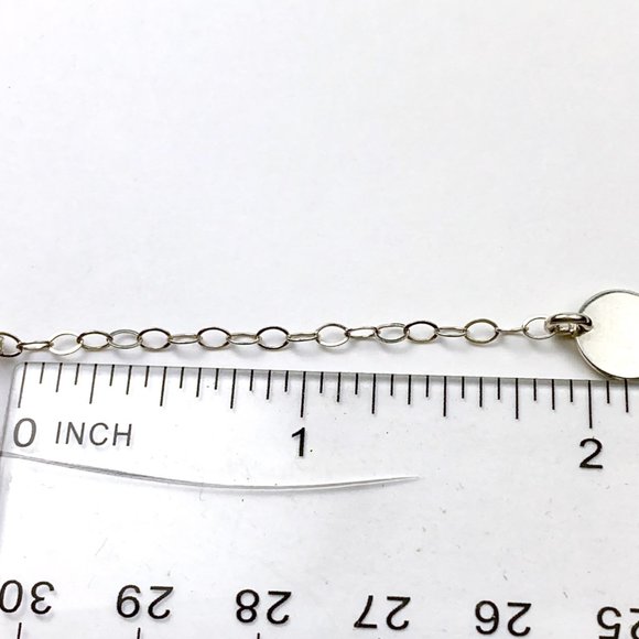 Delicate Sterling 925 Chain and Gemstone Necklace, 16-18" Adjustable NWT - Picture 6 of 7